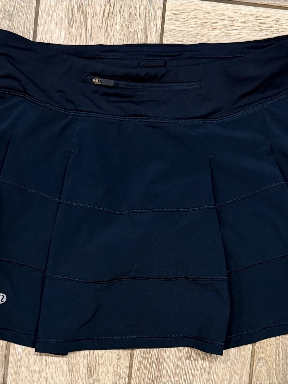 lululemon athletica Navy Athletic Skort with Zip Pocket